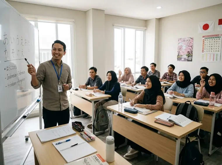 Suasana pelatihan program Magang di LPK Aiten